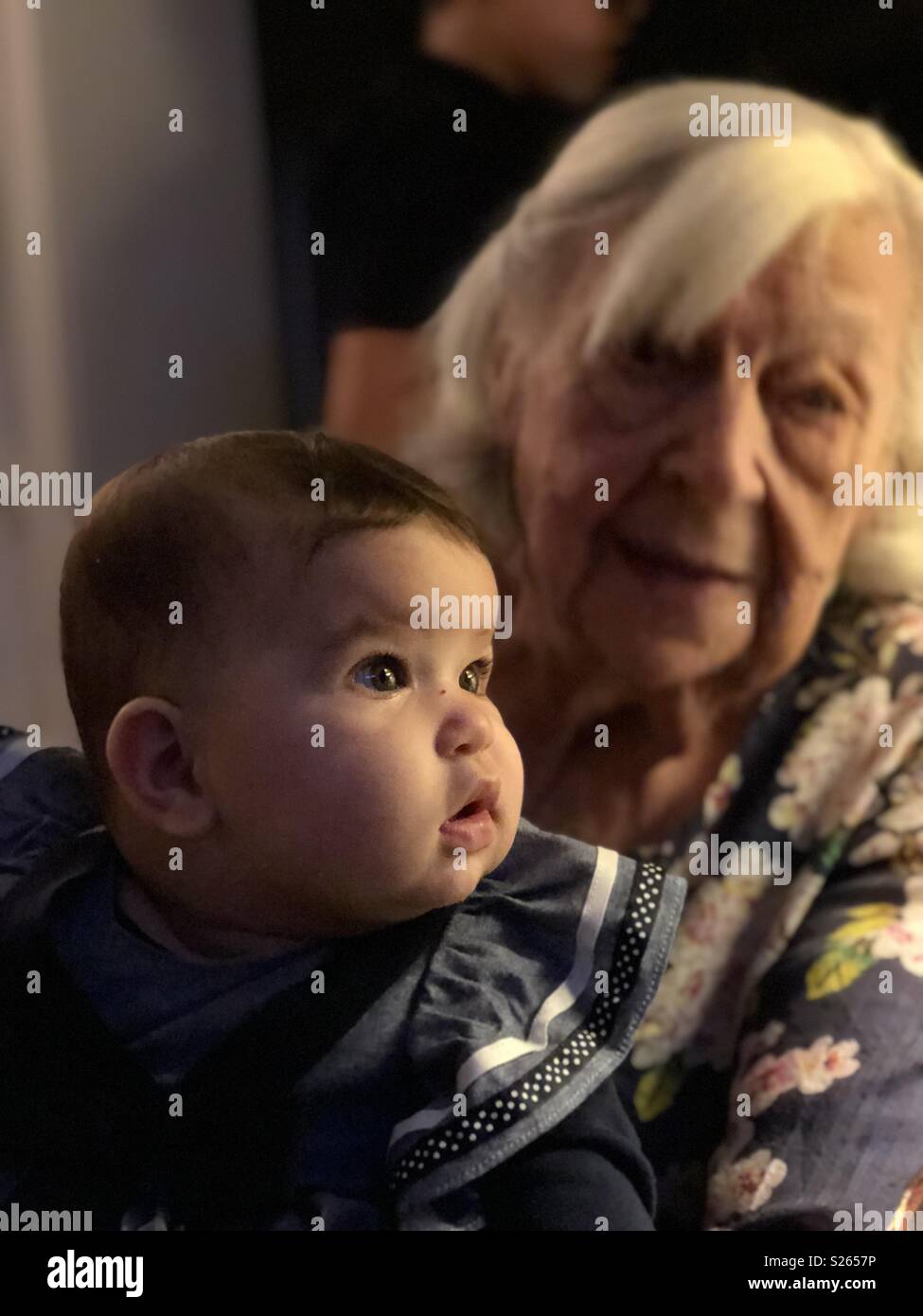 Baby and Grandma Stock Photo