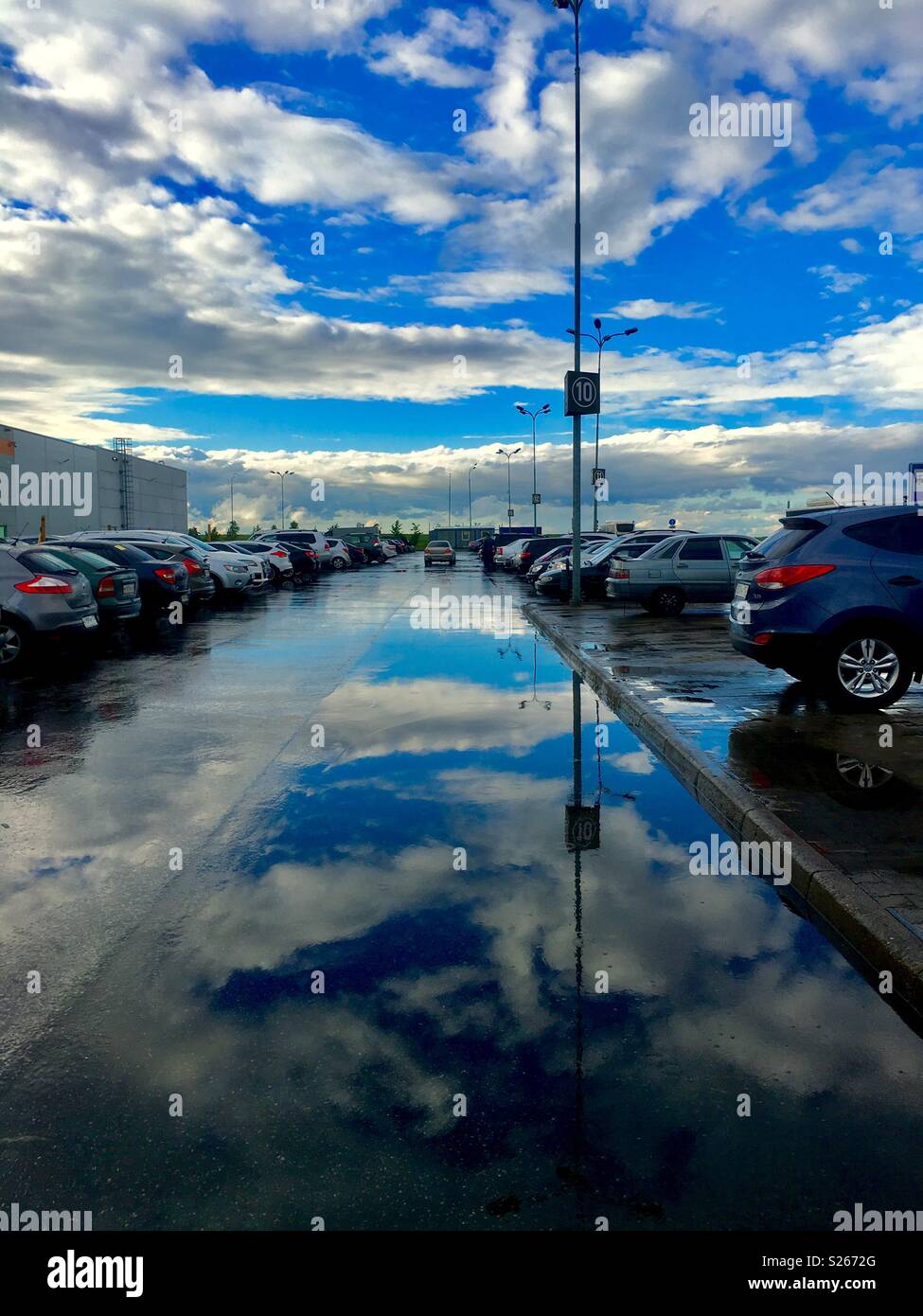 in the city after the rain - Smartphone Captured Stock Image