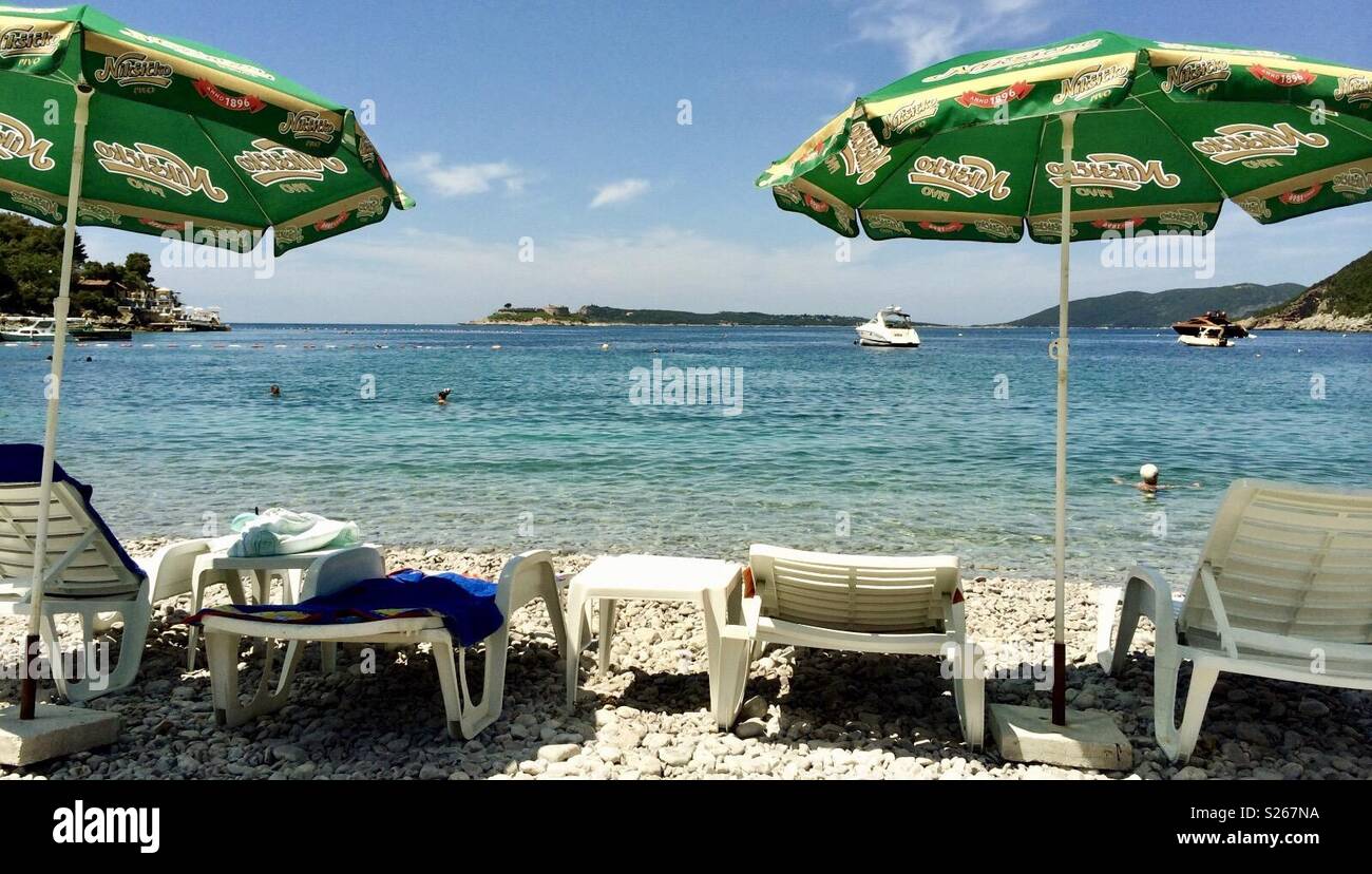 On the beach Montenegro - Smartphone Captured Stock Image