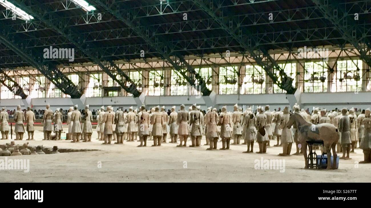 Terracotta Army Xi’an China - Smartphone Captured Stock Image