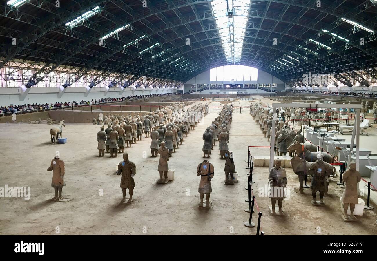 Terracotta Army Xi’an China - Smartphone Captured Stock Image