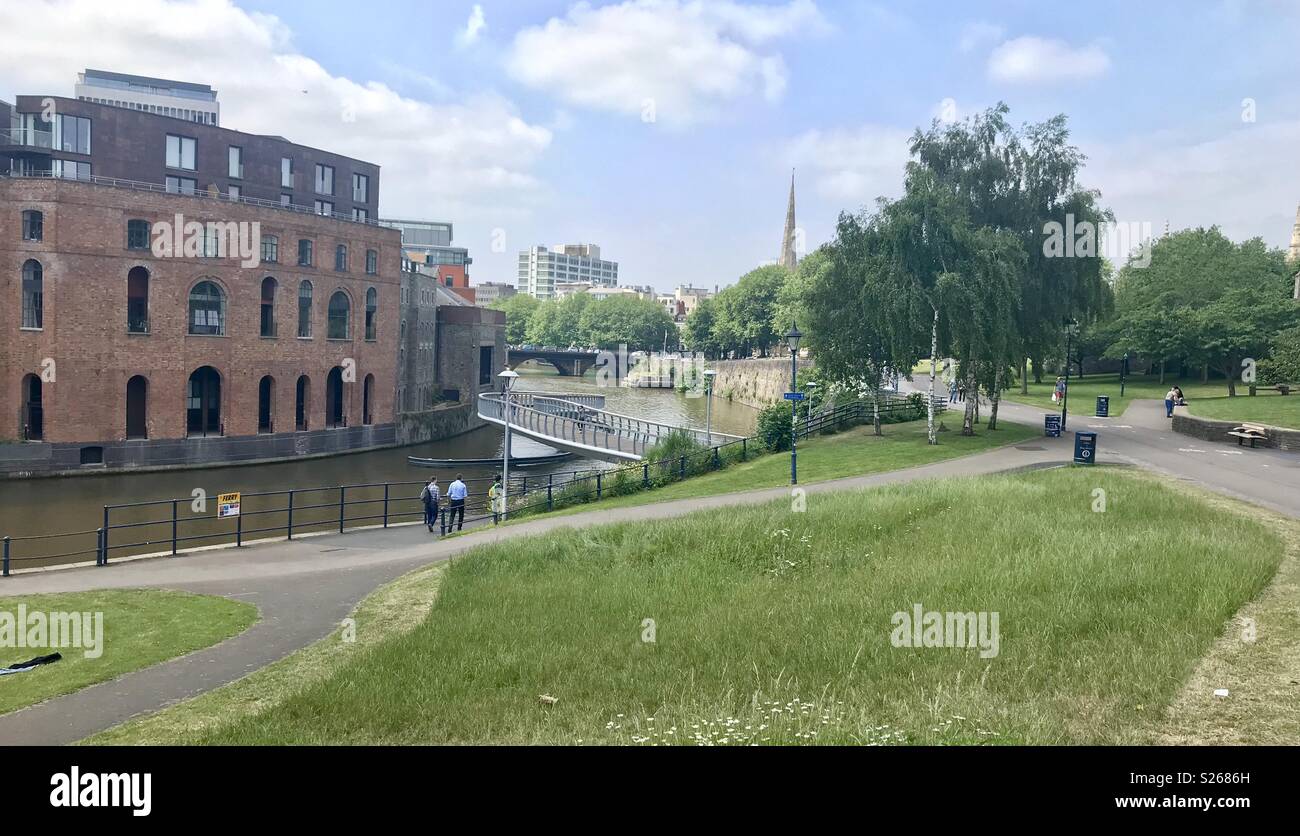 Castle park Bristol bridge - Smartphone Captured Stock Image