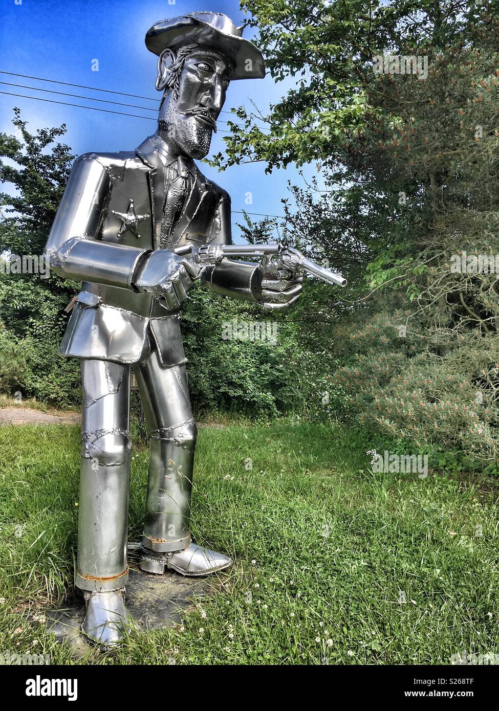 Metal sheriff - Smartphone Captured Stock Image