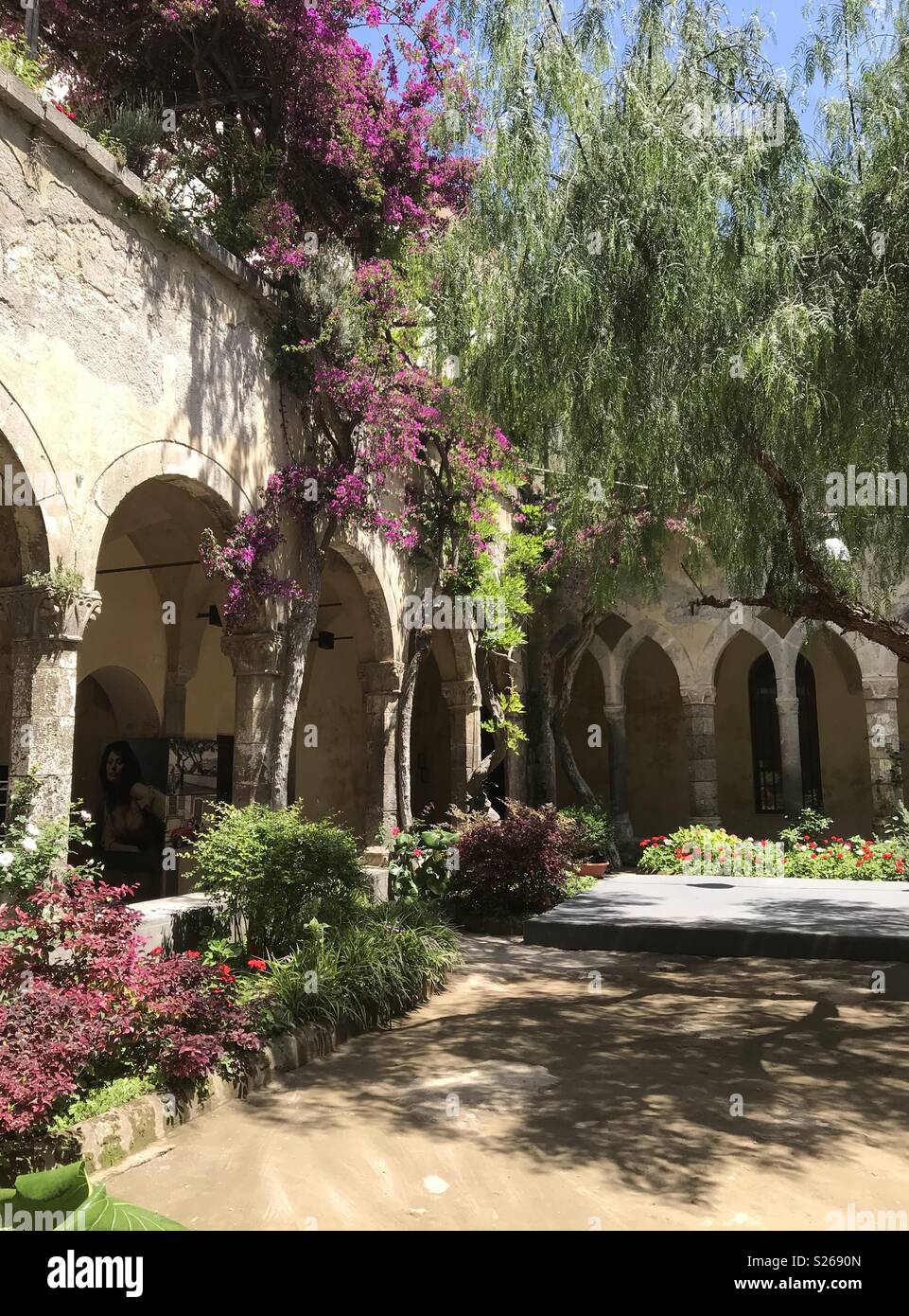 San Francesco Cloister, Sorrento, Italy. - Smartphone Captured Stock Image