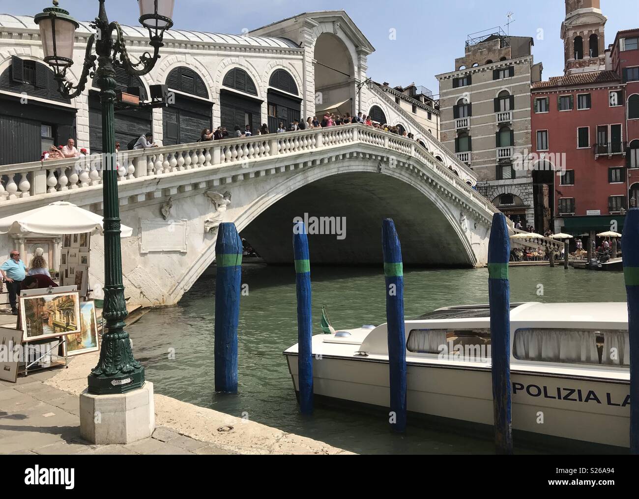 Rialto Bridge, Venice, Italy. - Smartphone Captured Stock Image