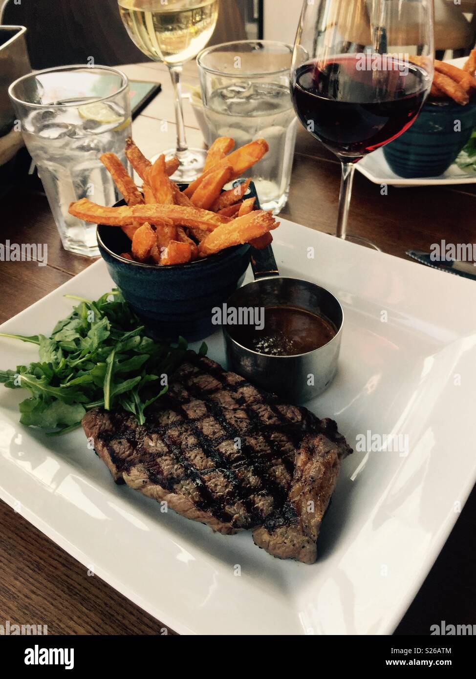 Steak with sweet potato hi-res stock photography and images - Alamy