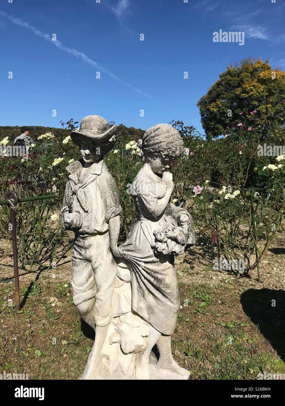 The boy and girl statues Stock Photo Alamy