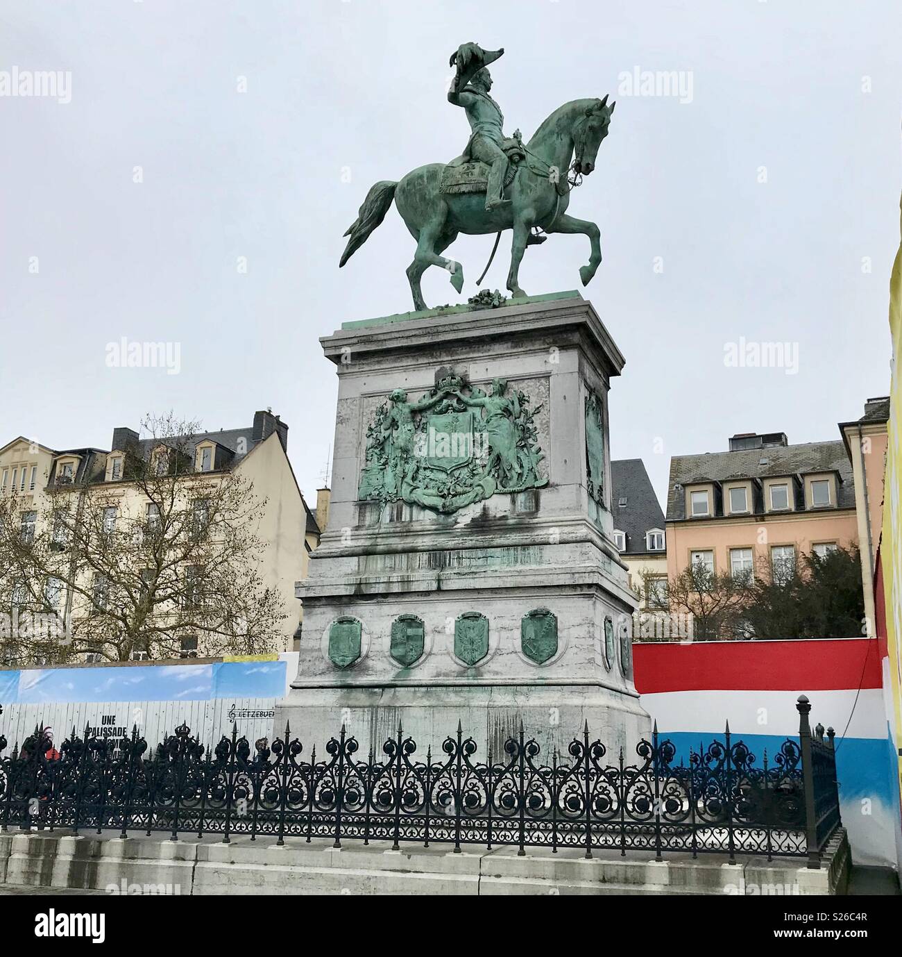 Luxembourg statue - Smartphone Captured Stock Image