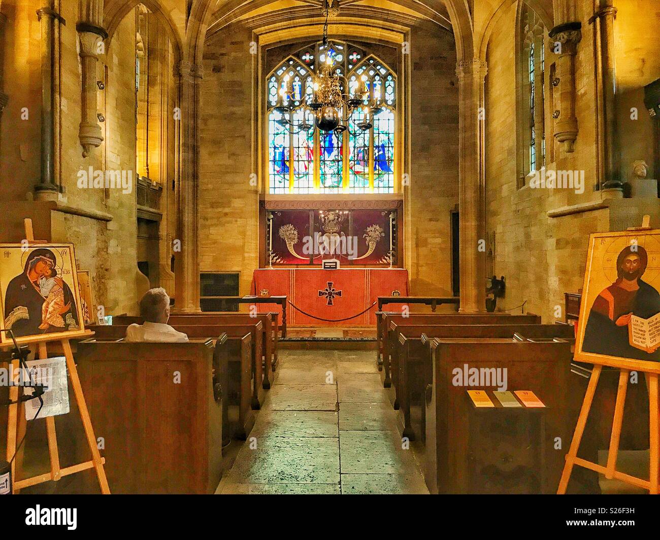 The Lady Chapel, inside the magnificent Sherborne Abbey, Sherborne, Dorset, England - Smartphone Captured Stock Image