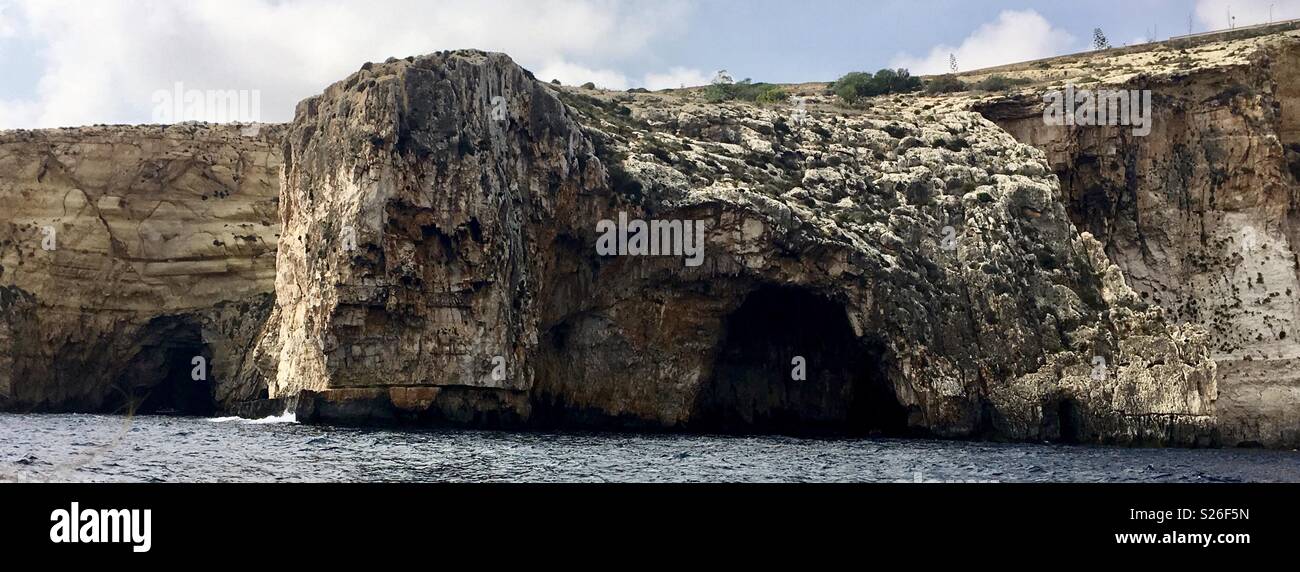Malta blue grotto - Smartphone Captured Stock Image