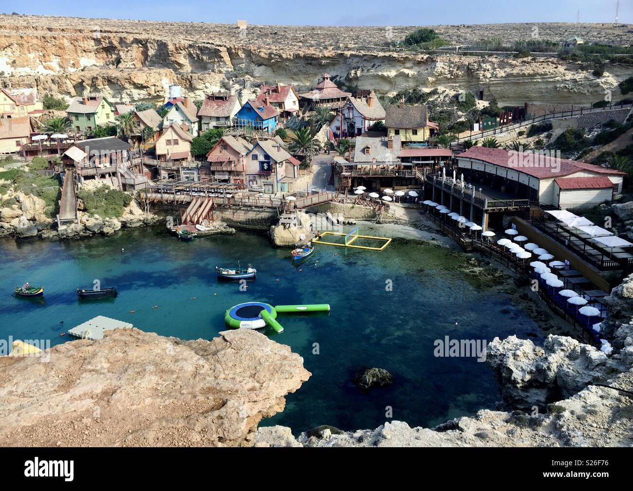 Popeye village Mellieha bay - Smartphone Captured Stock Image