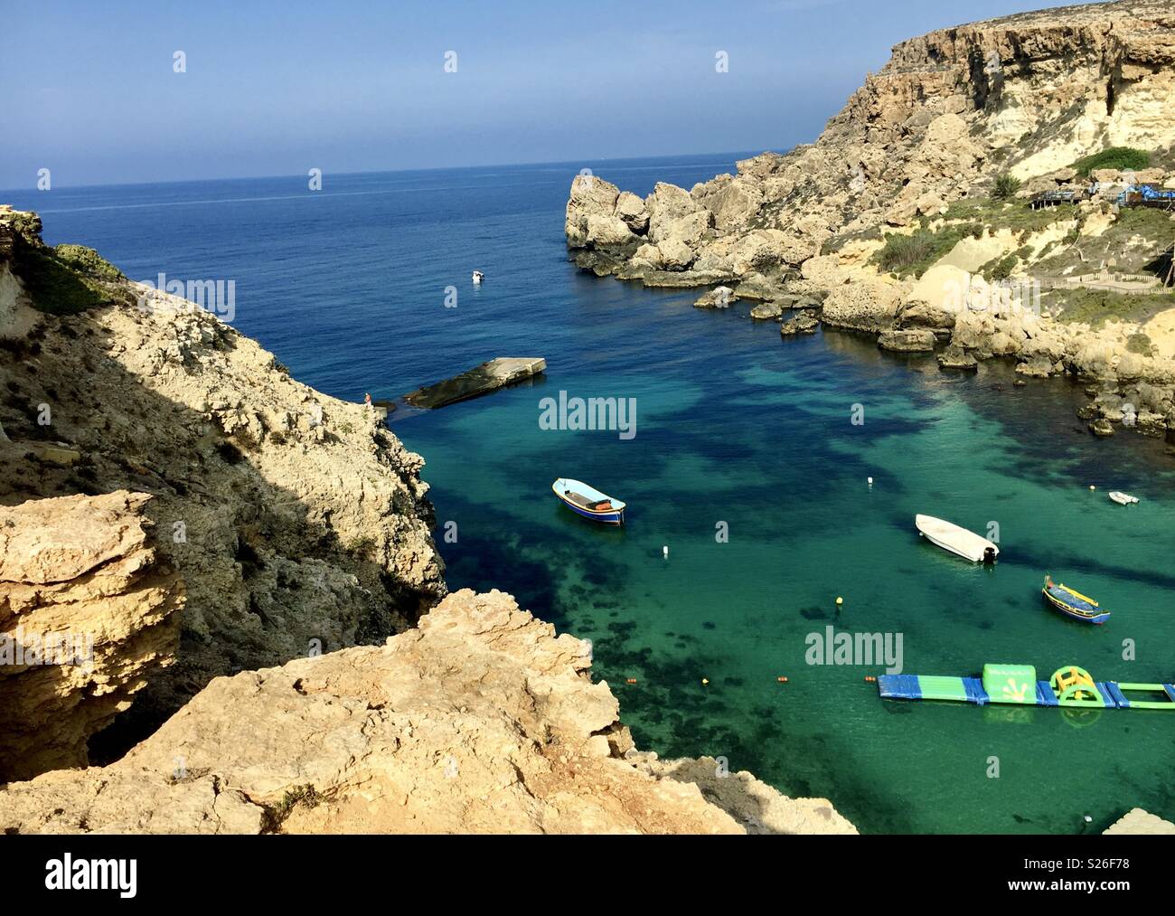 Popeye village Mellieha bay - Smartphone Captured Stock Image