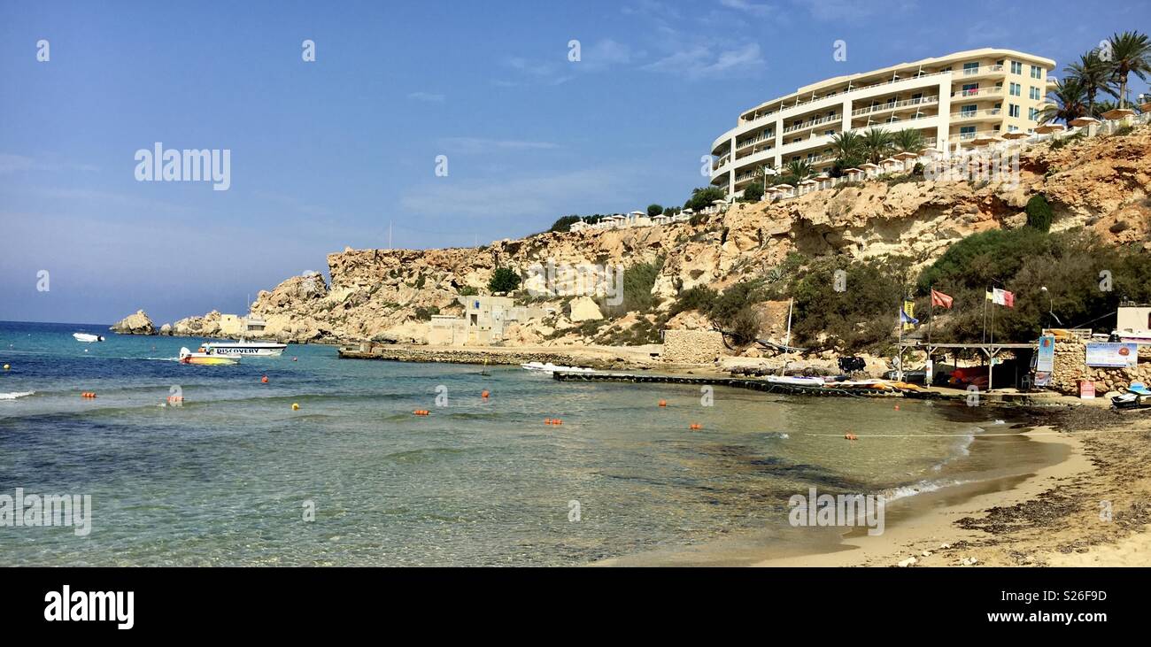Golden sands Malta - Smartphone Captured Stock Image
