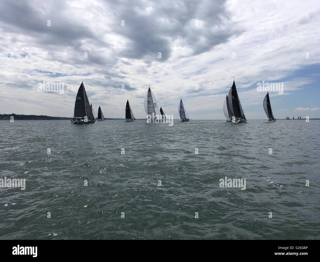 A light wind sailing day Stock Photo Alamy