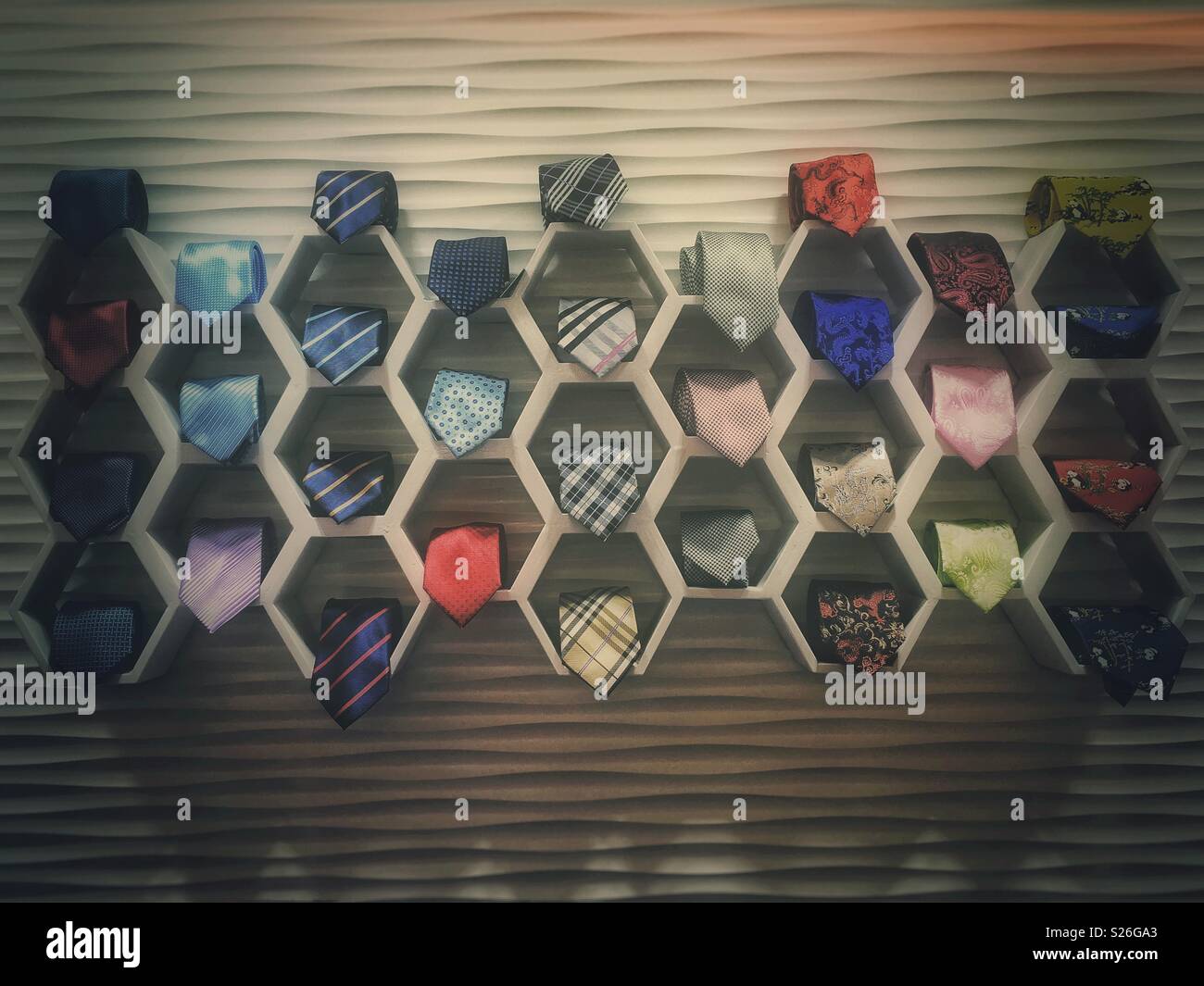 Display of men ties Stock Photo Alamy
