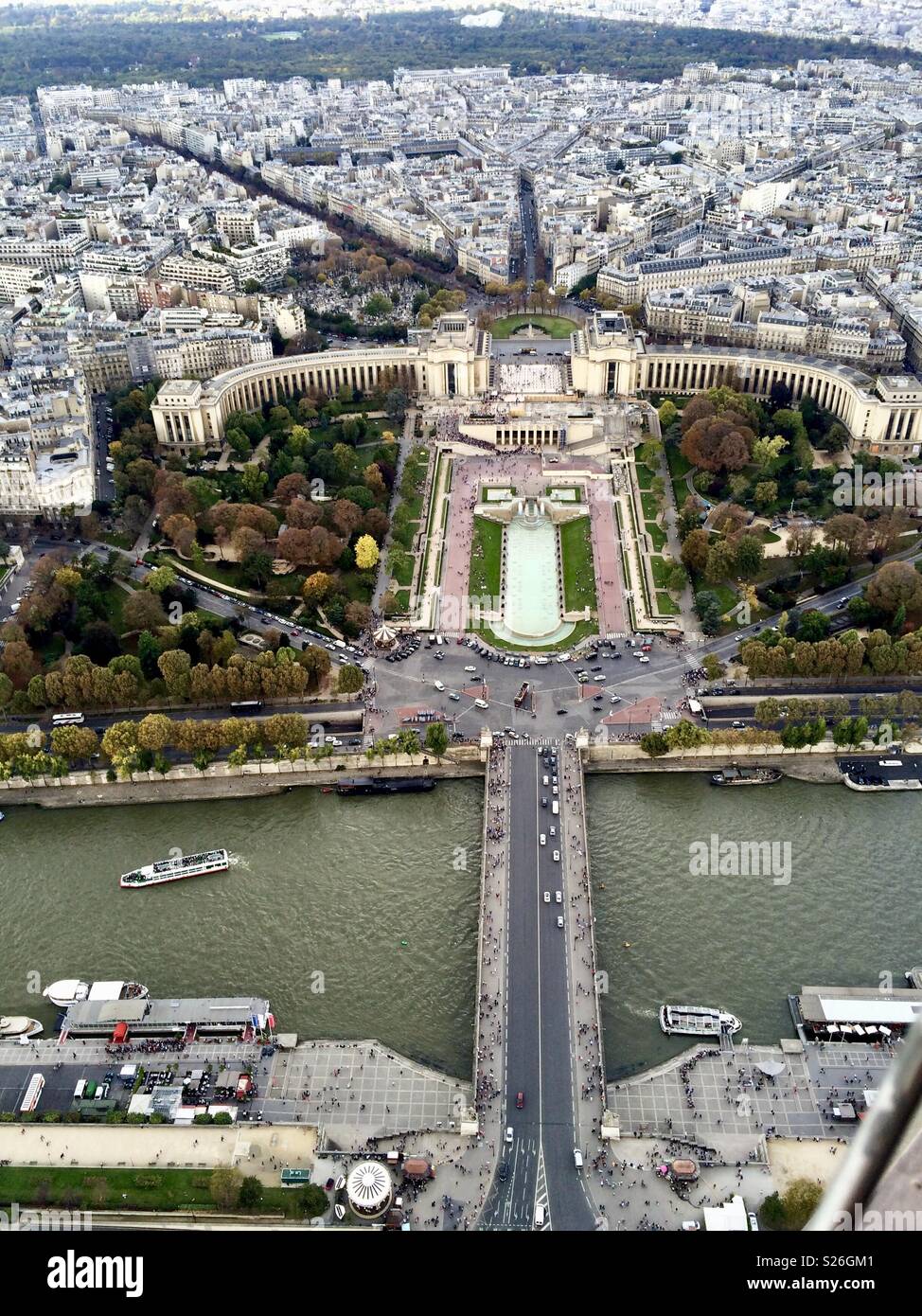View from the Eiffel Tower - Smartphone Captured Stock Image