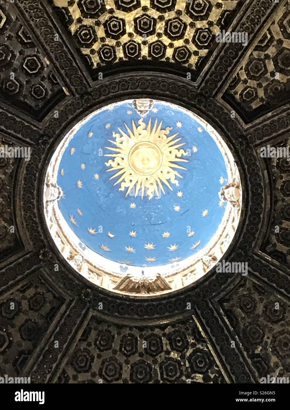 Inside a dome at Siena Cathedral, Italy. - Smartphone Captured Stock Image