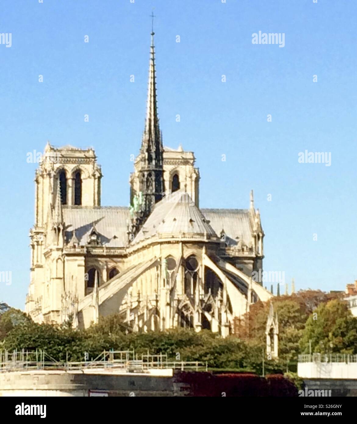 Paris France river cruise - Smartphone Captured Stock Image