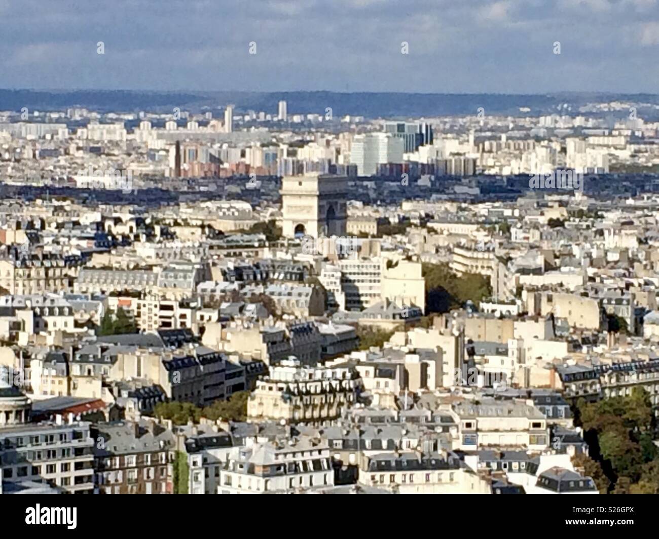 View from the Eiffel Tower - Smartphone Captured Stock Image