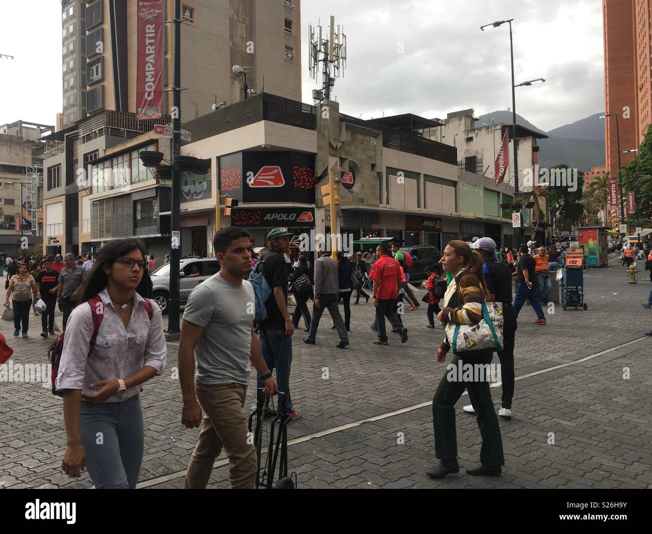 Sabana Grande Caracas Venezuela Shopping 2018. Marcos Kirschstein. Vicente Quintero. Maduro crisis Stock Photo