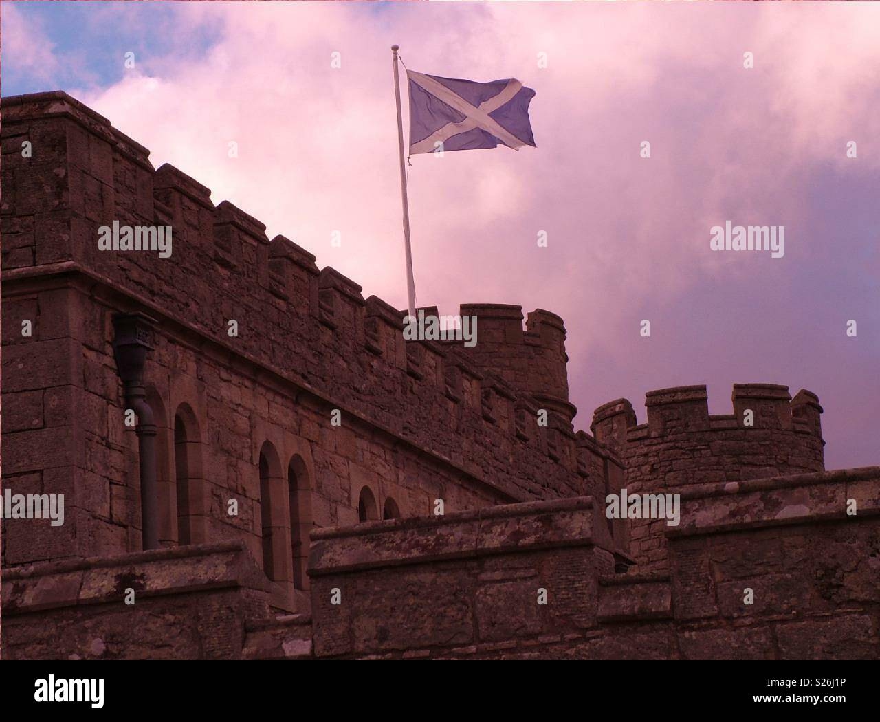 A Lonely Saltire Stock Photo