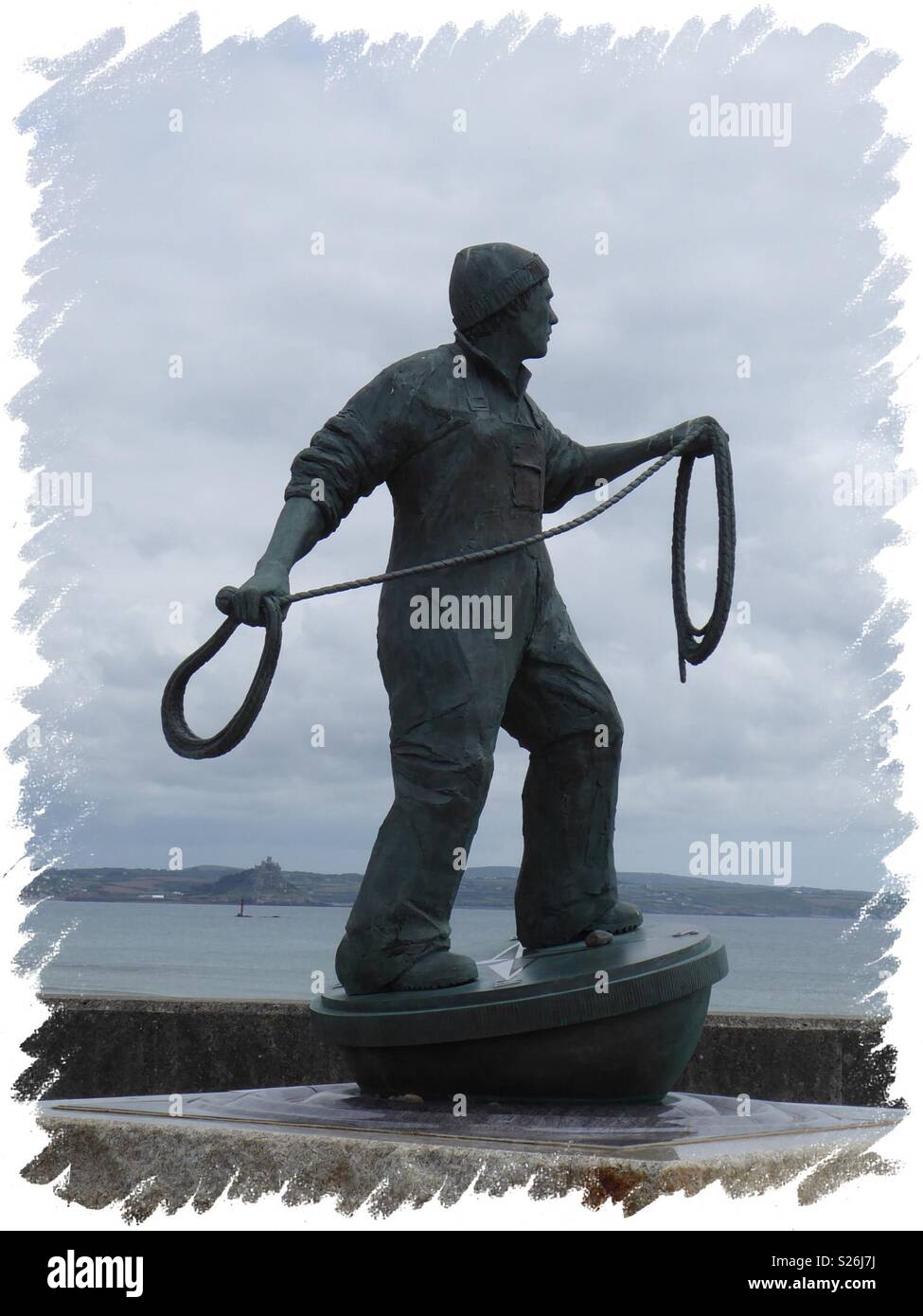 Readying to Throw a Line Stock Photo Alamy