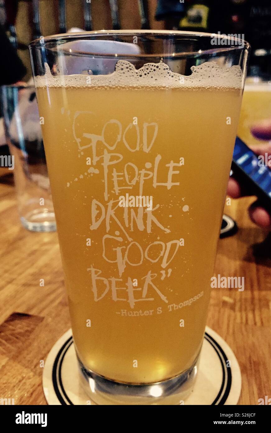 Good beer - Smartphone Captured Stock Image
