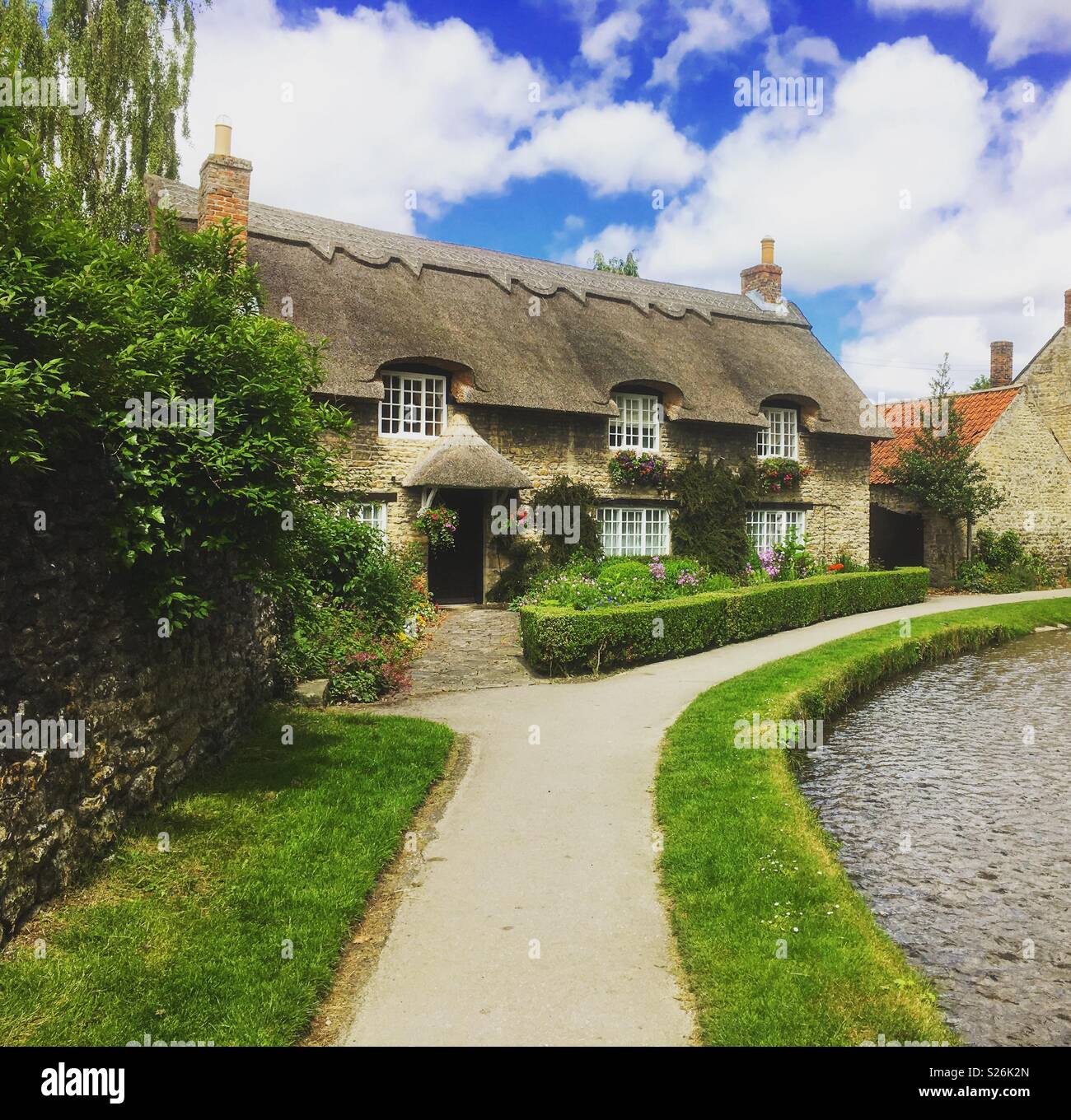 Thatched cottage at Thornton Le Dale, uk Stock Photo Alamy