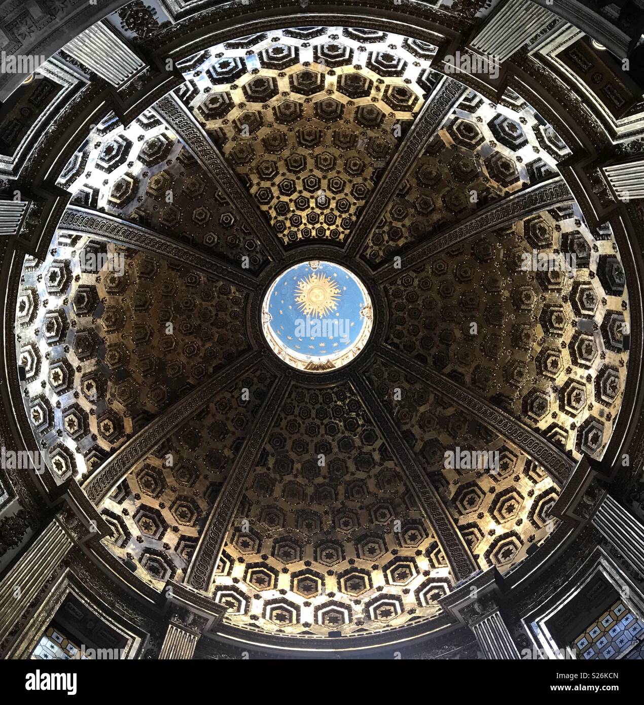 Inside a dome at Siena Cathedral, Italy. - Smartphone Captured Stock Image