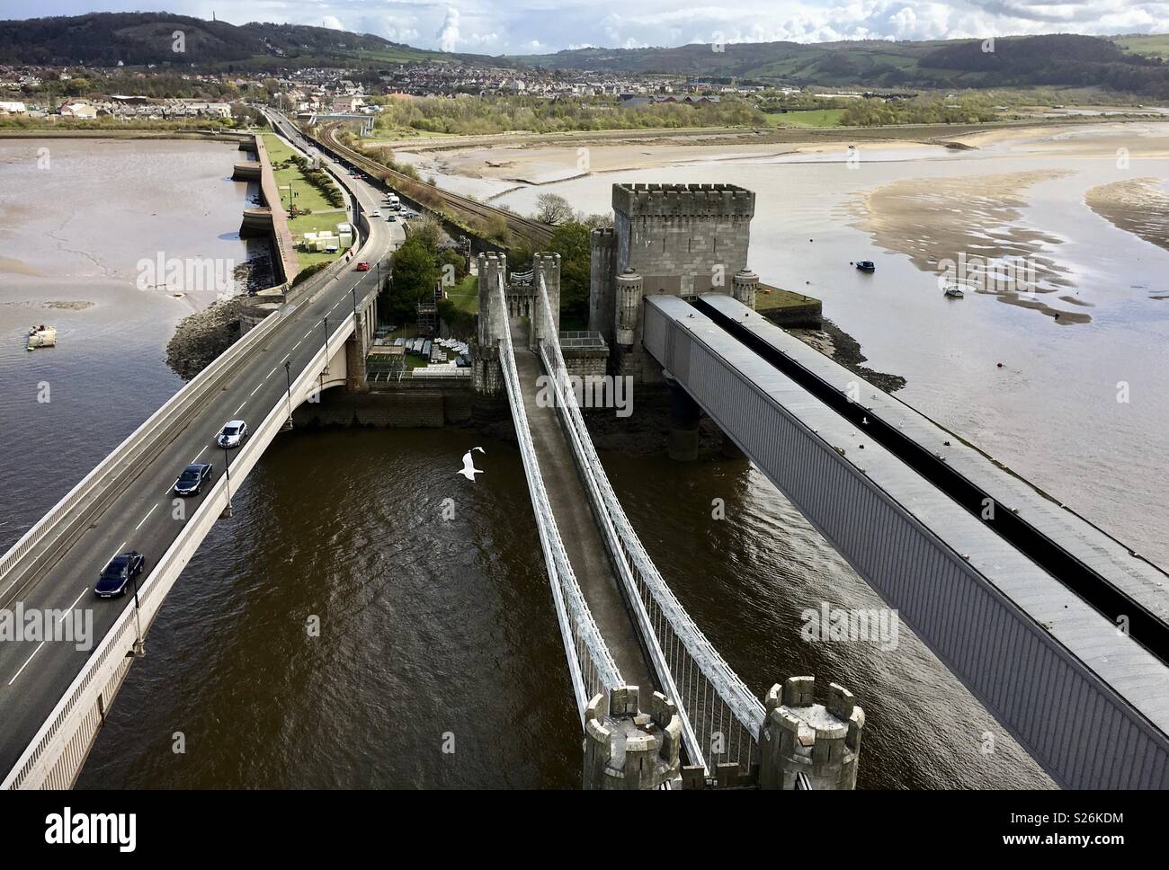 Conwy castle road hi-res stock photography and images - Alamy