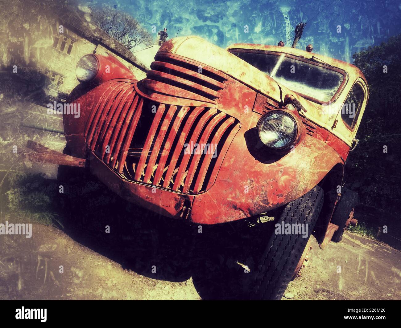 Old American pickup truck - Smartphone Captured Stock Image