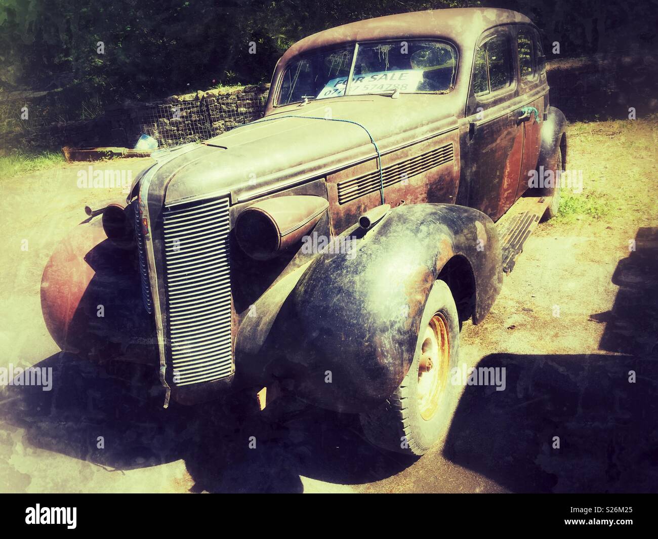 Old American automobile - Smartphone Captured Stock Image