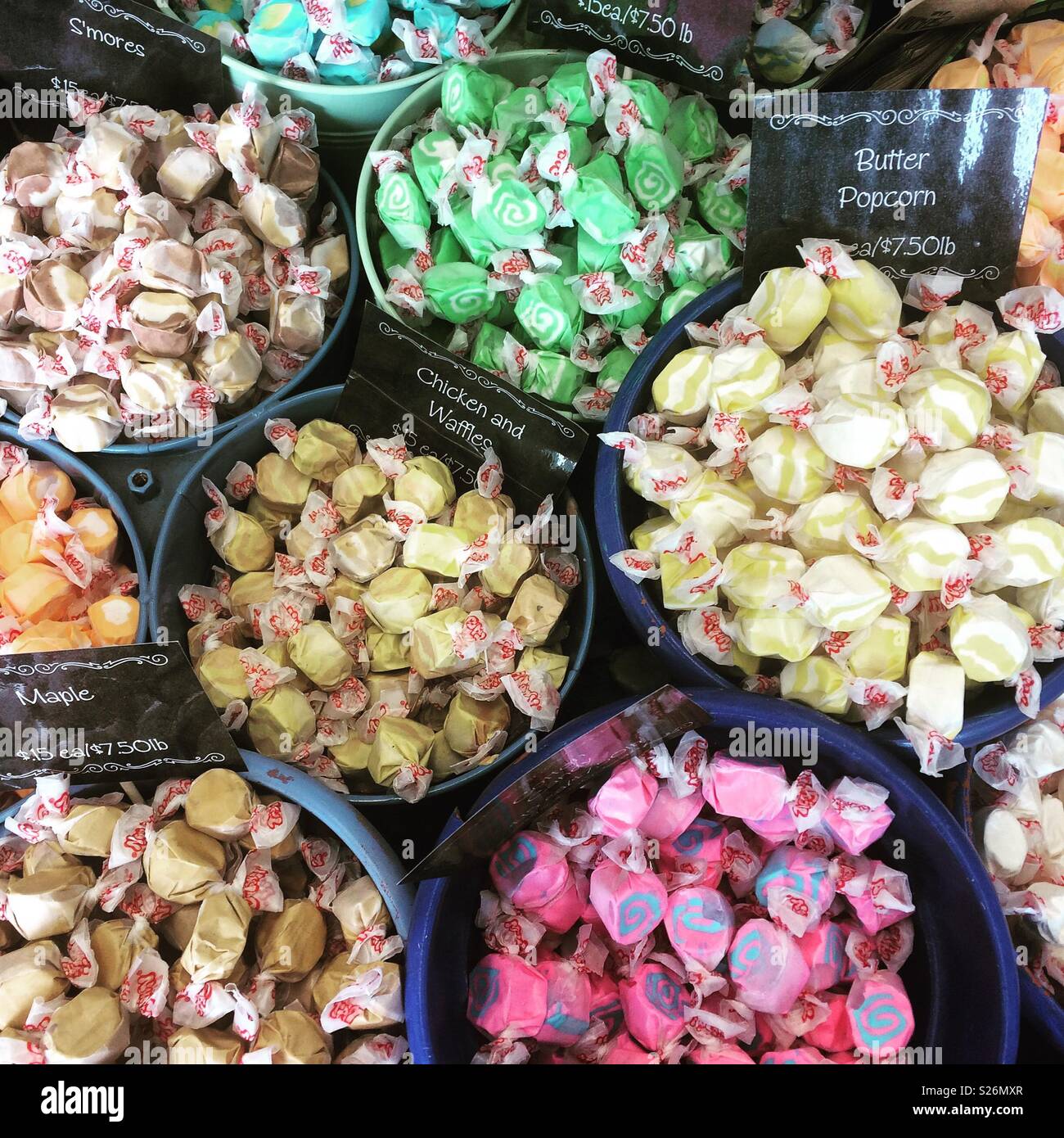 Taffy at Mo’s Fudge Factor, Shelburne Falls, Massachusetts, United States - Smartphone Captured Stock Image