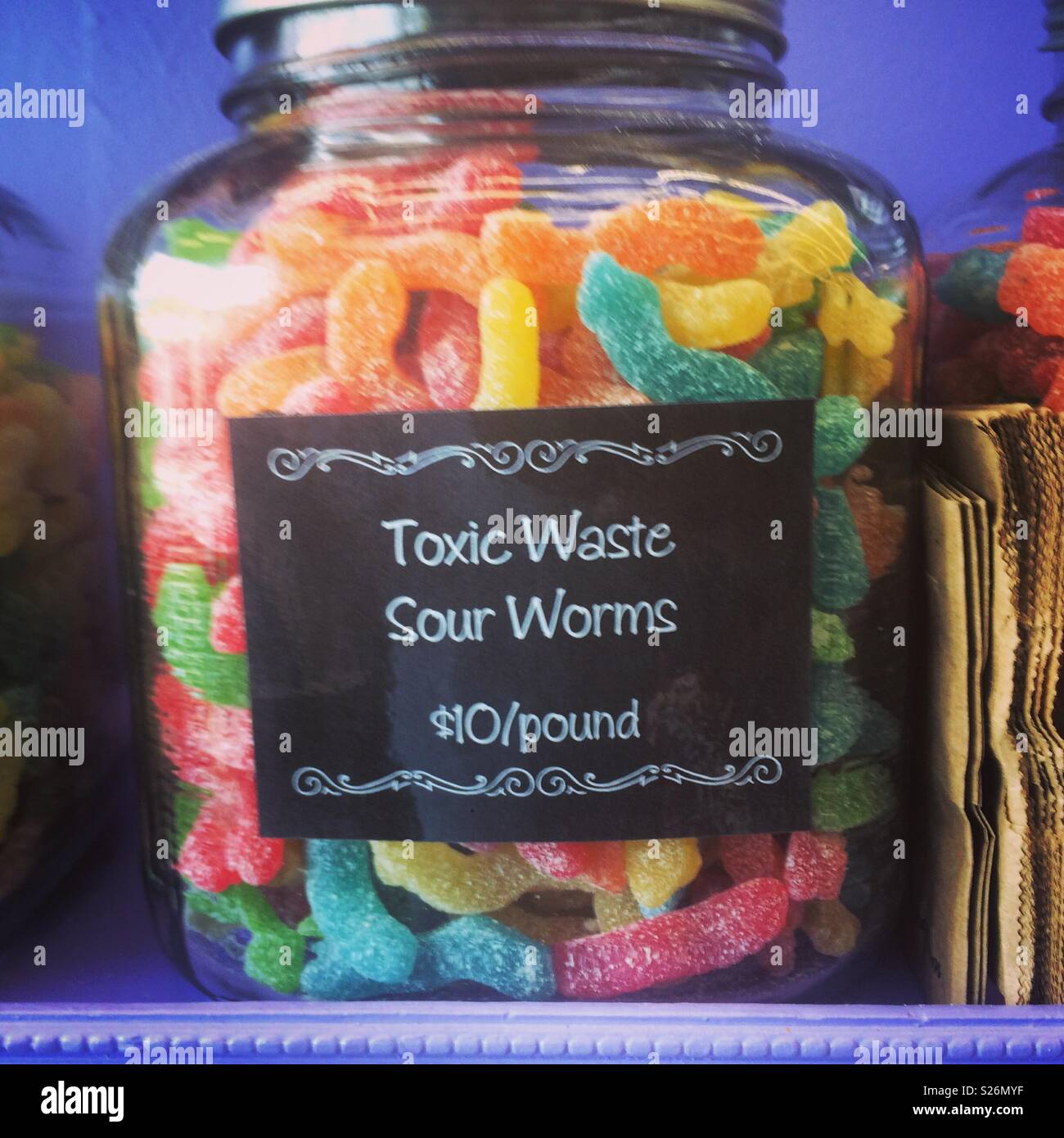 Candy for sale at Mo’s Fudge Factor, Shelburne Falls, Massachusetts, United States - Smartphone Captured Stock Image