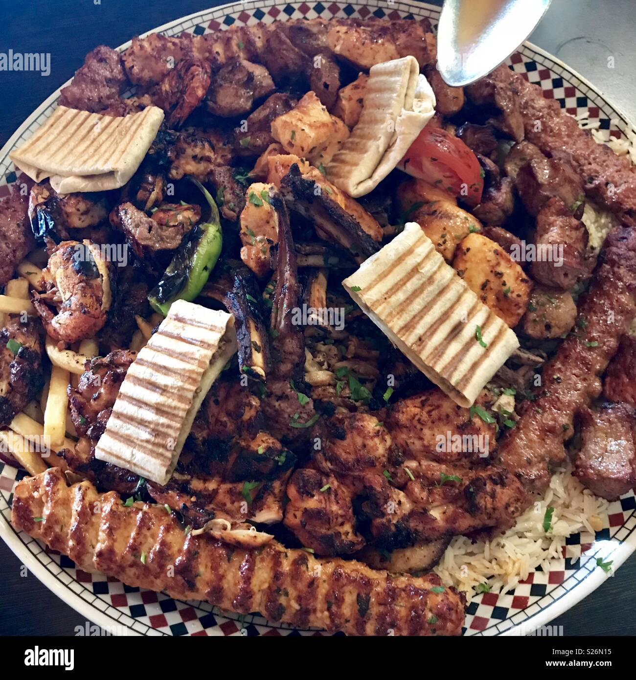 Lebanese meat feast at Lona, Bristol Stock Photo Alamy