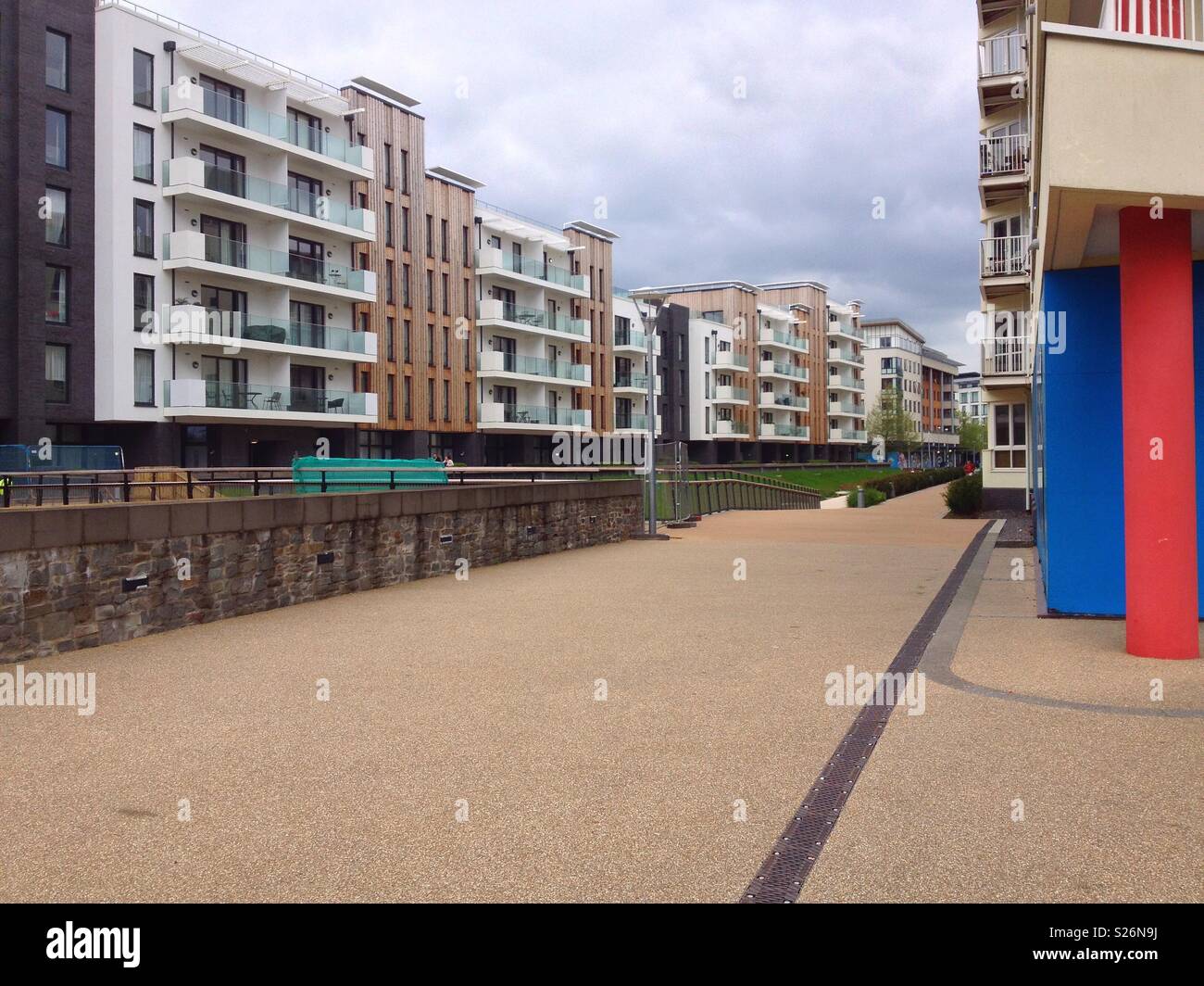A new housing development near the harbourside in Bristol, UK - Smartphone Captured Stock Image
