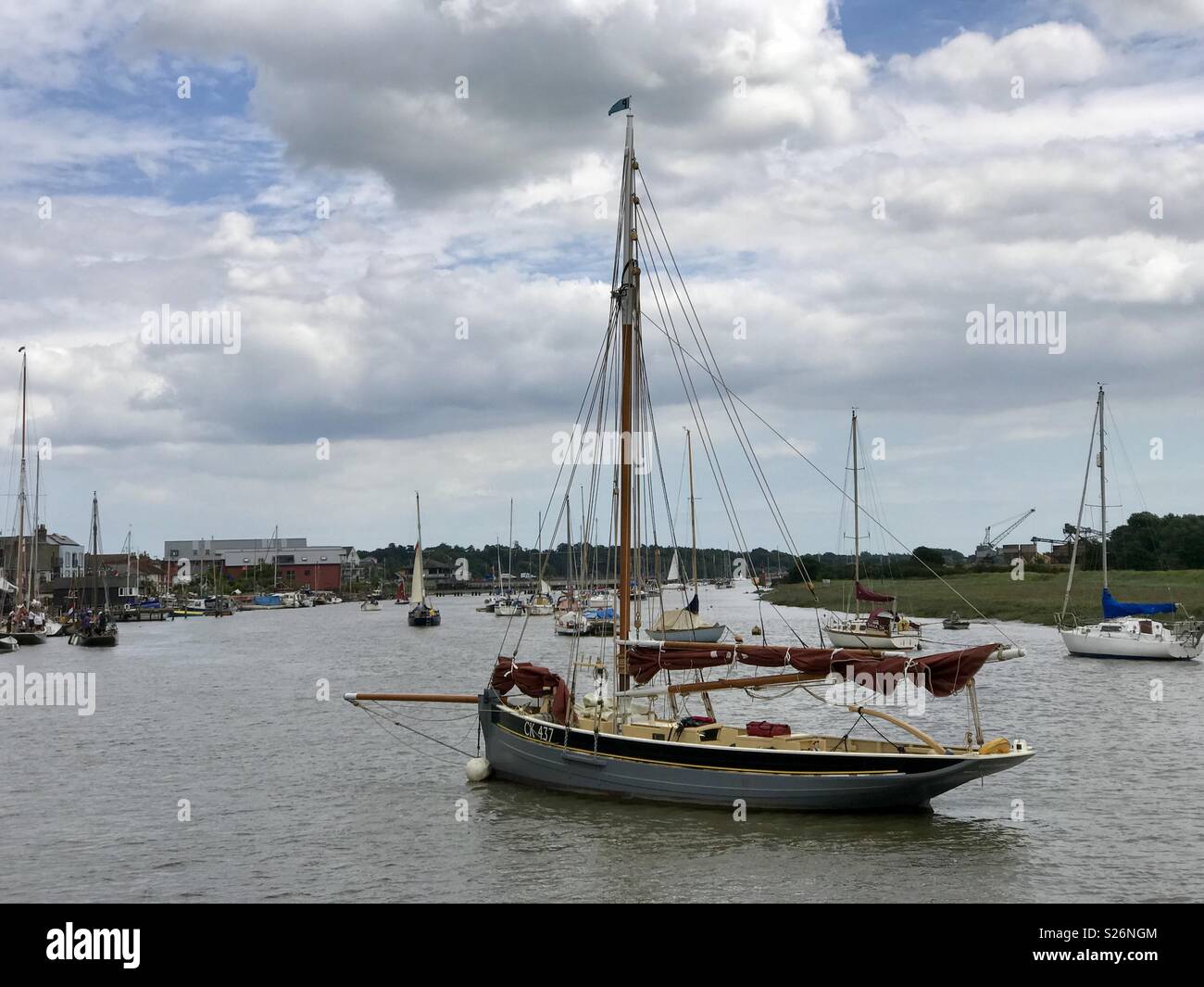 High Tide at Wivenhoe Quay Stock Photo - Alamy