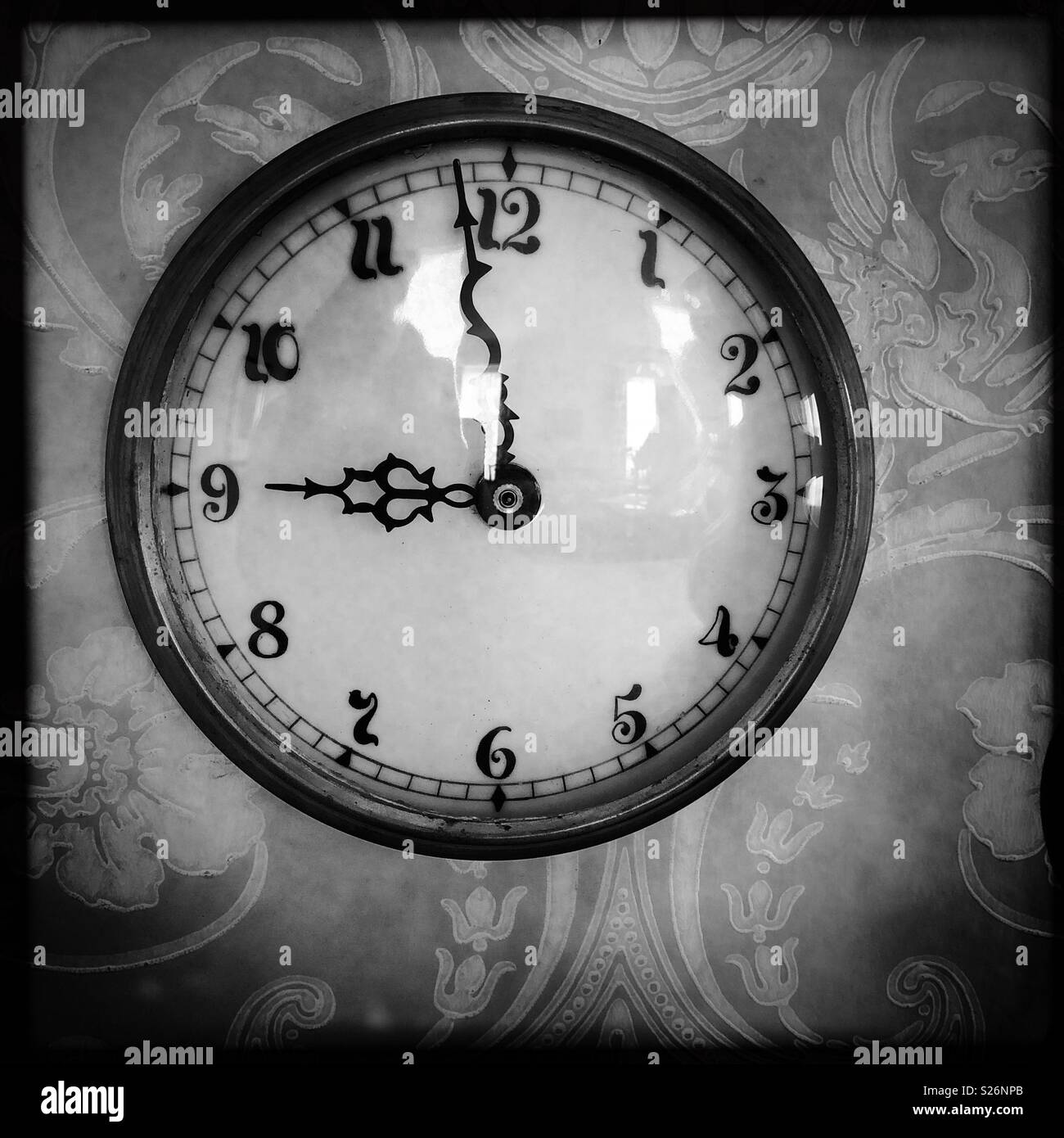 Old fashioned wall clock - Smartphone Captured Stock Image