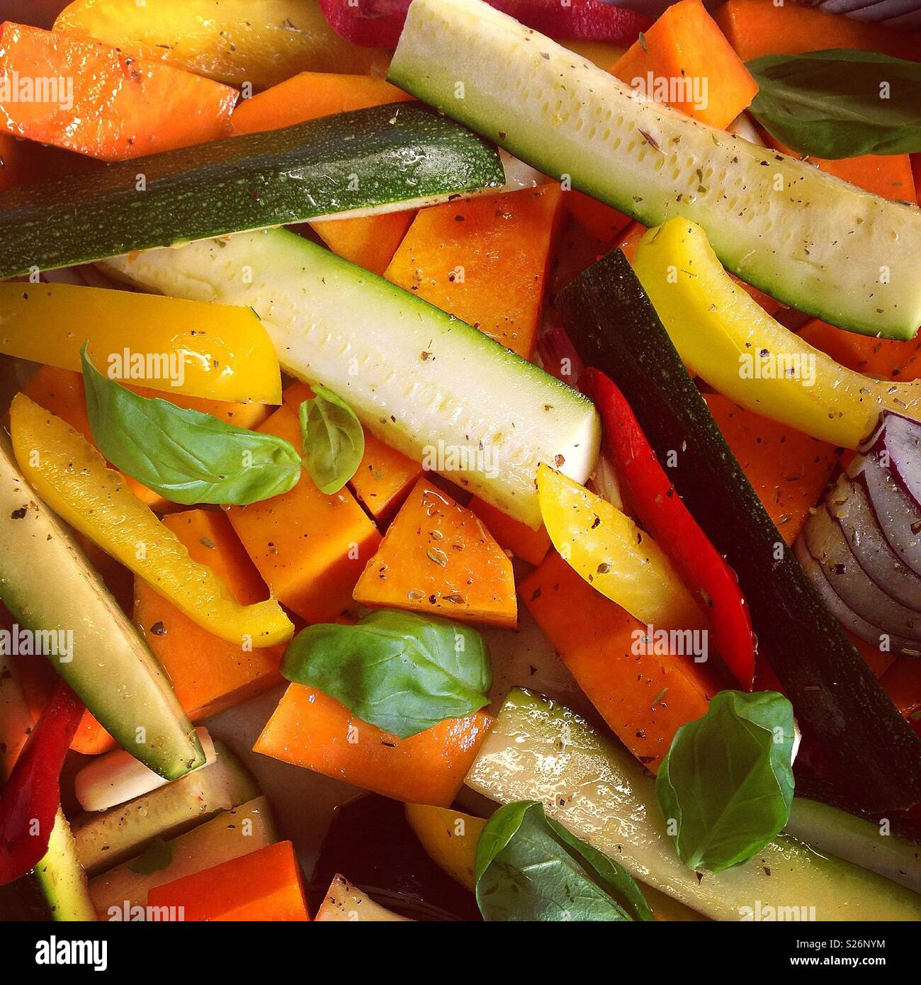 Roasted Vegetables Stock Photo