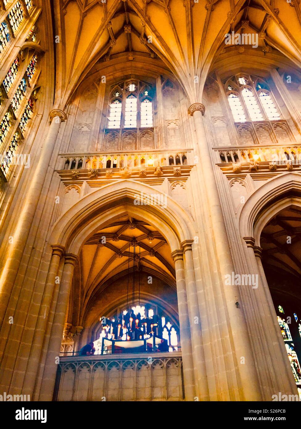 Stained Glass Windows Winchester Cathedral High Resolution Stock ...