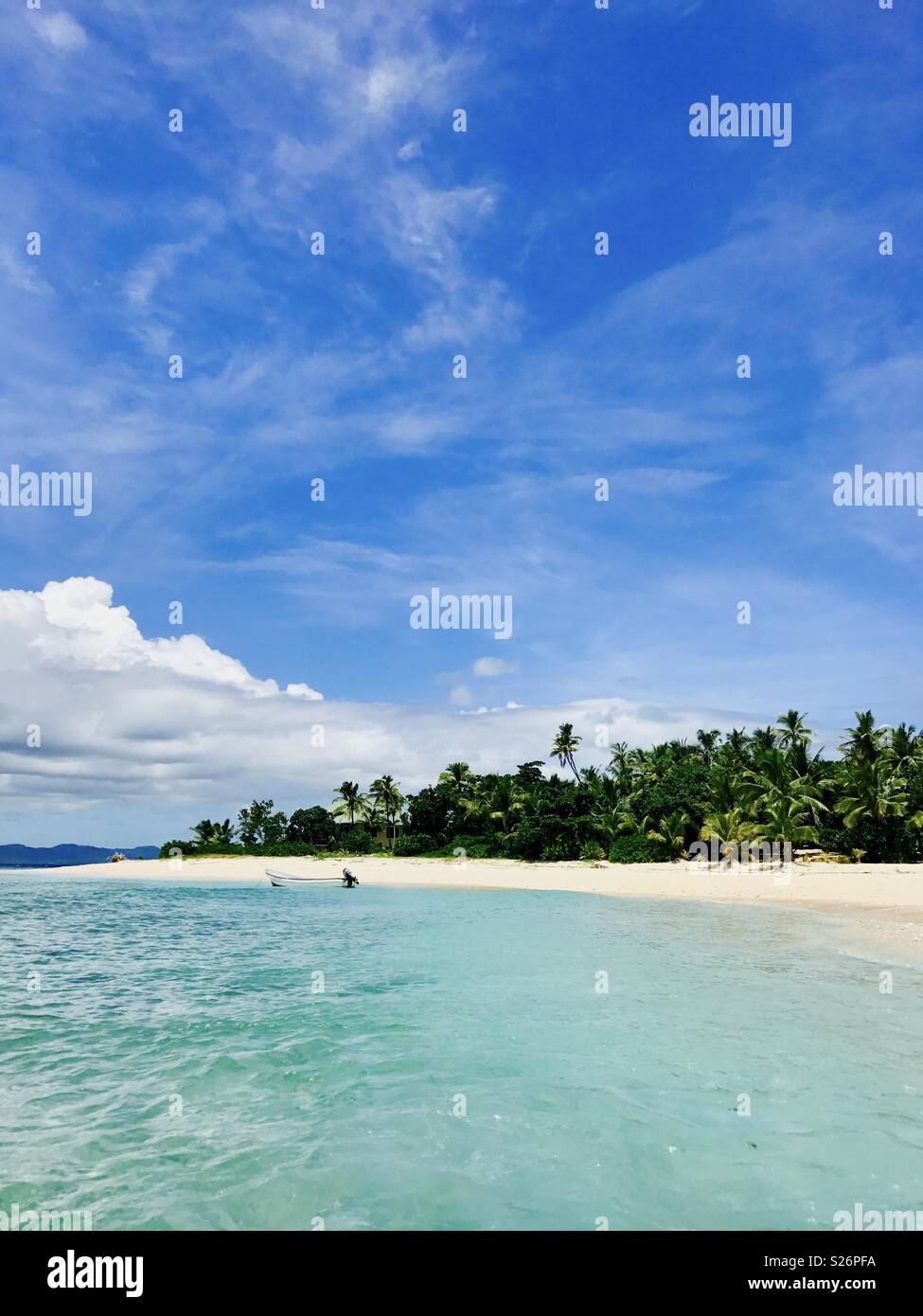 Tavarua island. Fiji. - Smartphone Captured Stock Image