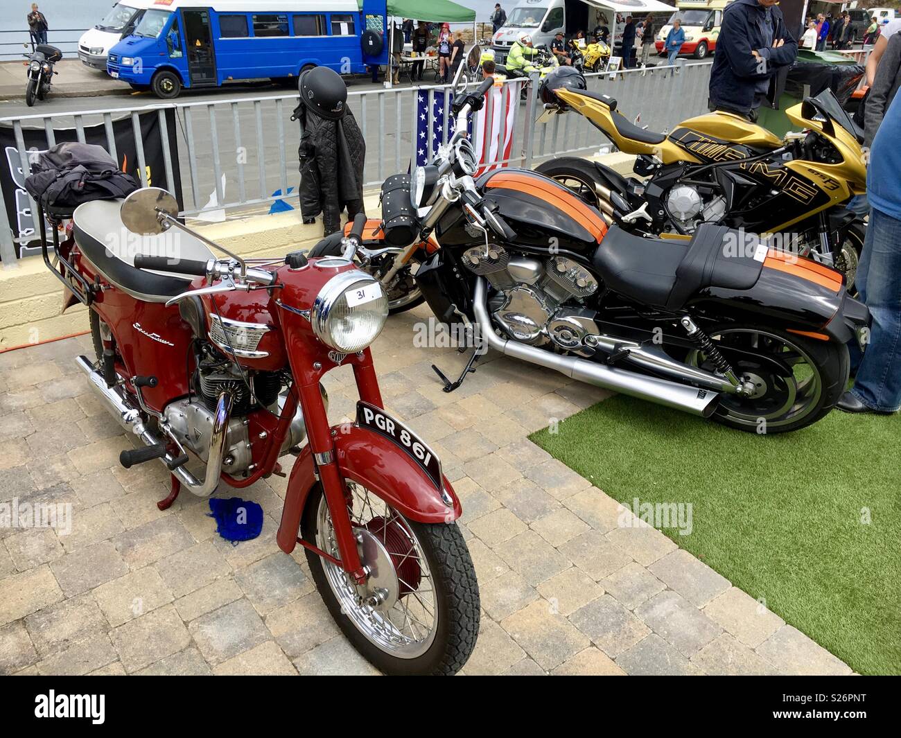 Peel bike show Isle of Man tt 2016 - Smartphone Captured Stock Image