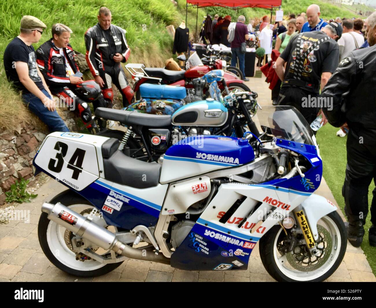 Peel bike show Isle of Man tt 2016 - Smartphone Captured Stock Image