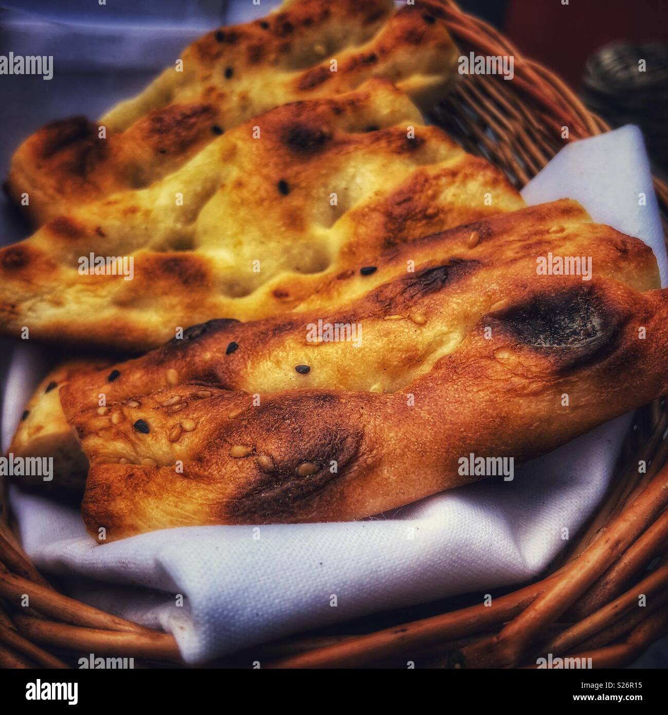 Bread in a basket - Smartphone Captured Stock Image