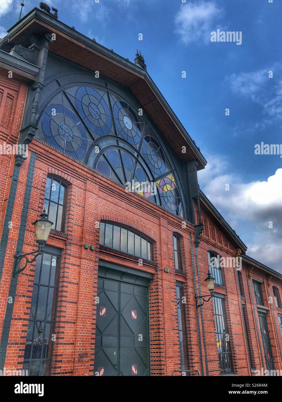 Altona’s Fish Market building in Hamburg, Germany. - Smartphone Captured Stock Image