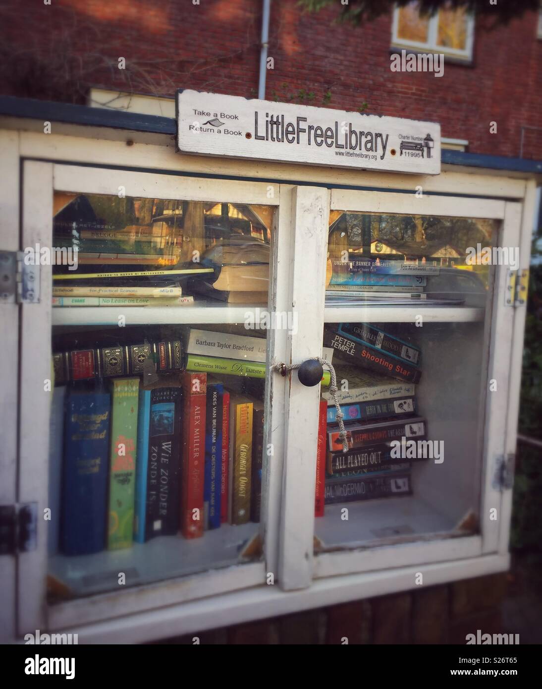 Little free library, Wassenaar, The Netherlands - Smartphone Captured Stock Image