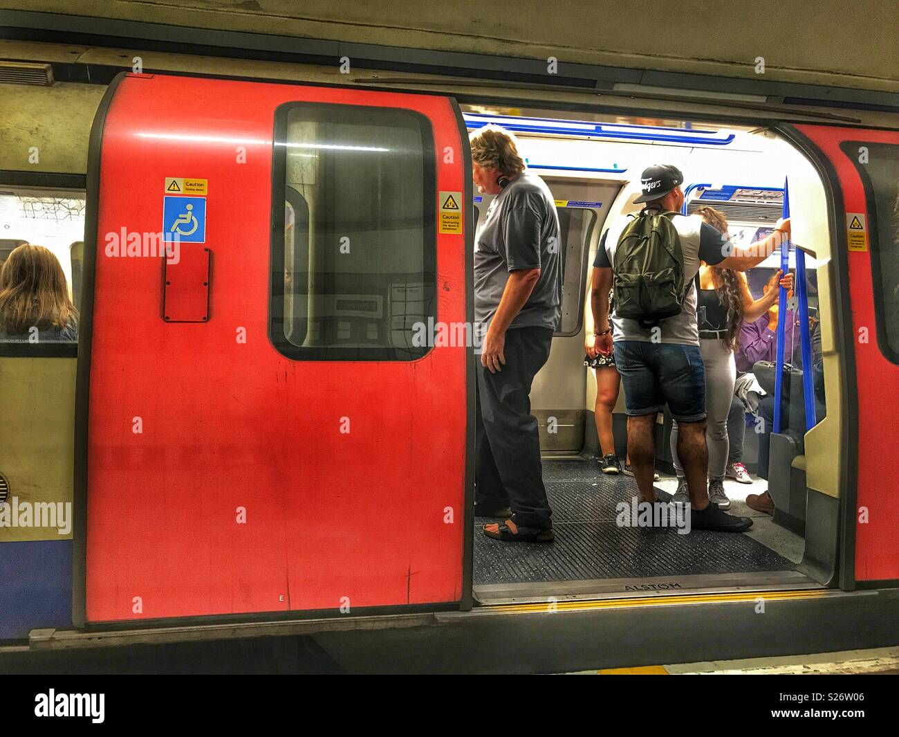 London Underground People On A Northern Line Tube Train