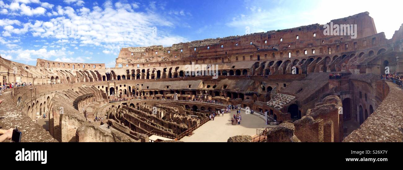 The colosseum in Rome, Italy. Stock Photo