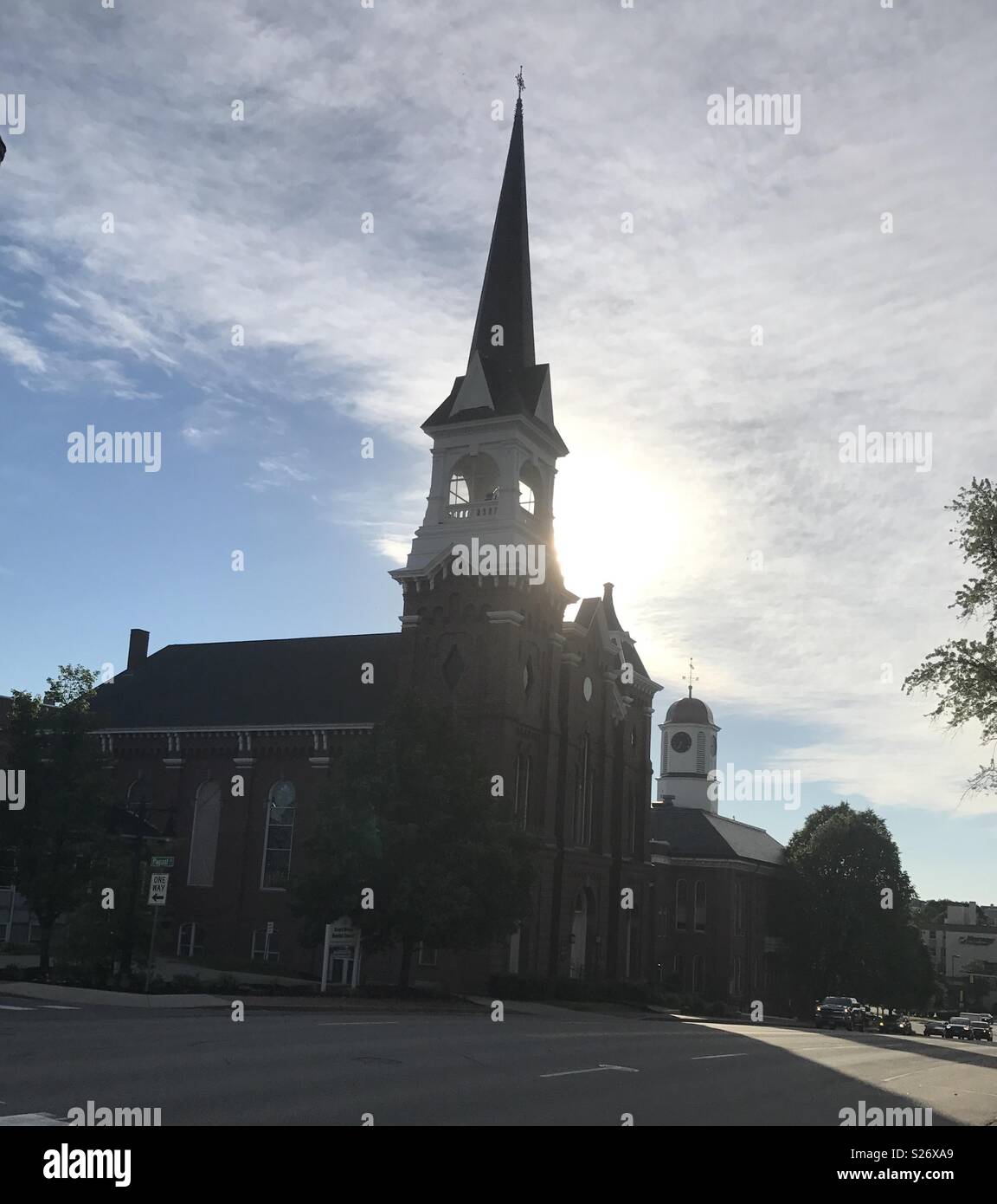 Church in Auburn, Maine Stock Photo Alamy