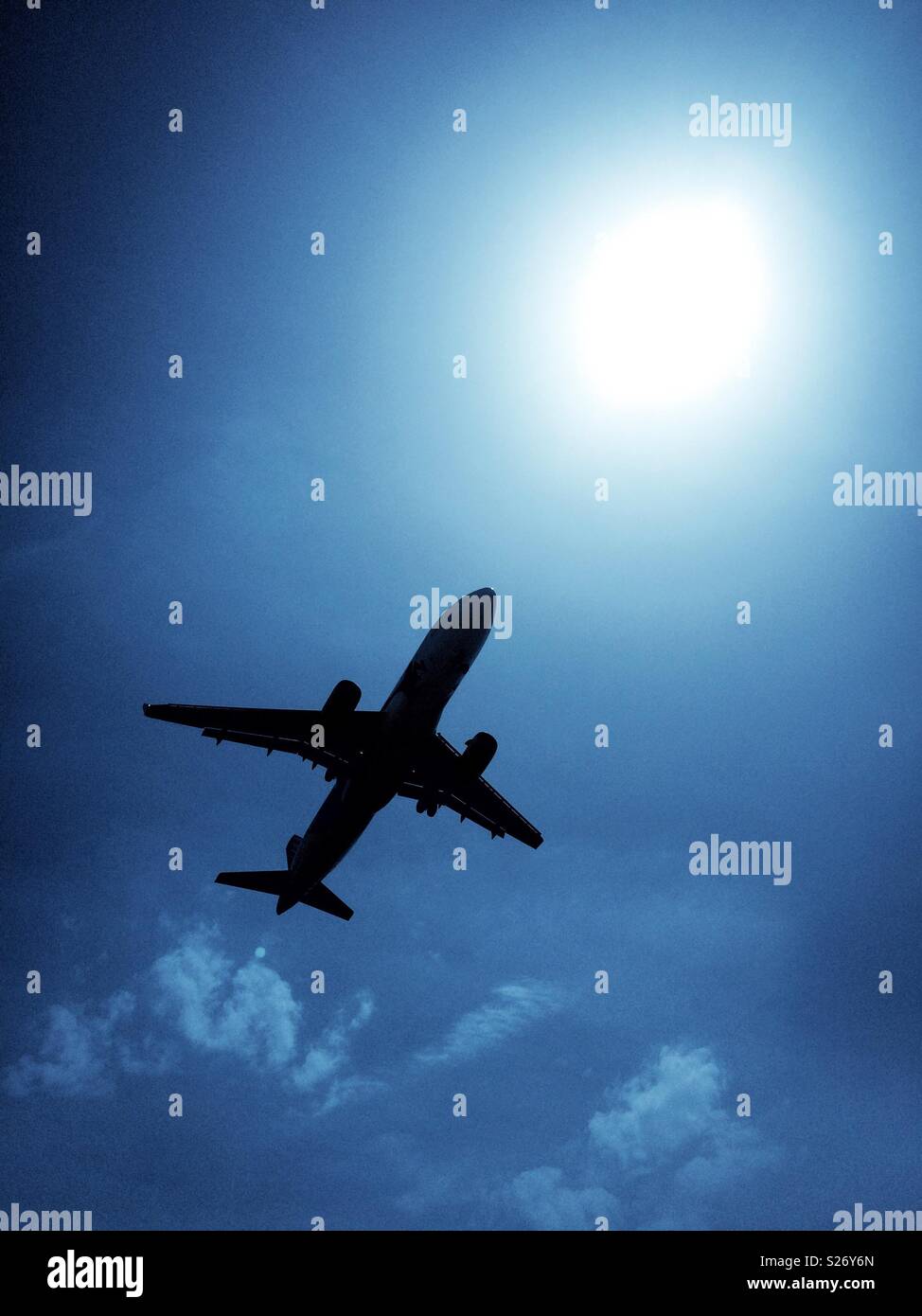 Aircraft During Landing Stock Photo Alamy